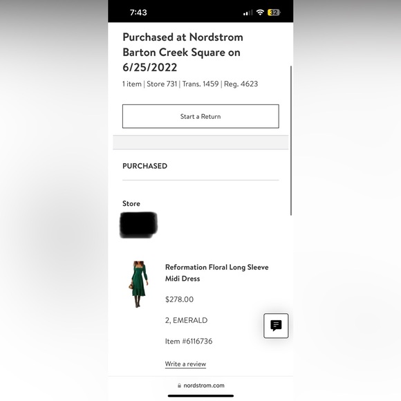 Reformation Mica Emerald Green Midi Dress - Picture 2 of 3